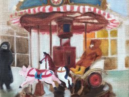 Karussell mit dem Schwein